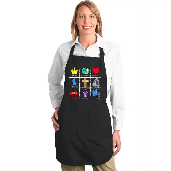 Jesus Is The Way Christian Signs Full-Length Apron With Pocket