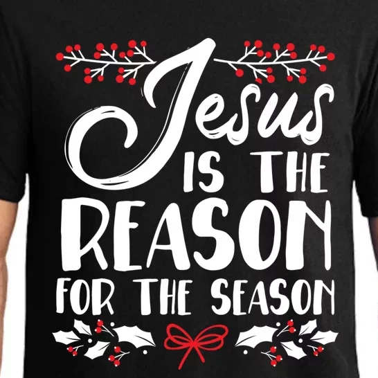 Jesus Is The Reason For The Season Christmas Day Xmas Gift Pajama Set