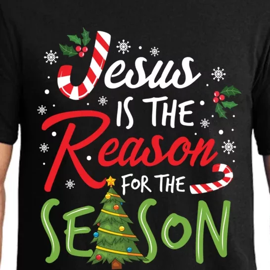 Jesus Is The Reason For The Season Christmas Christian Gift Pajama Set