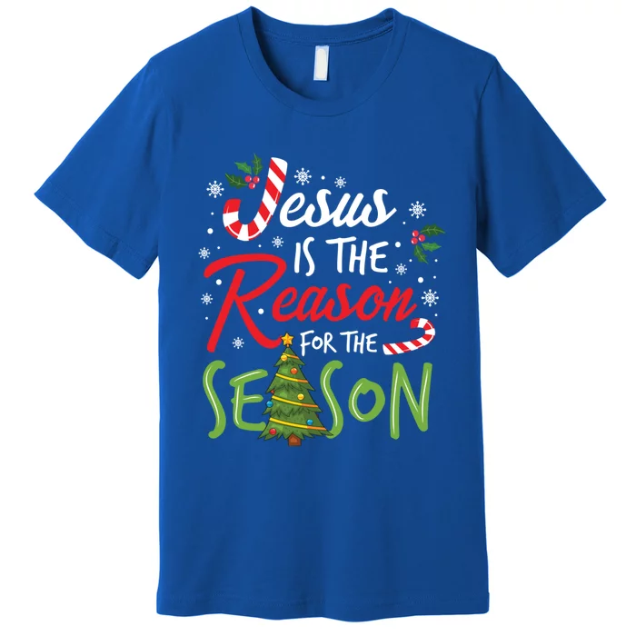 Jesus Is The Reason For The Season Christmas Christian Gift Premium T-Shirt