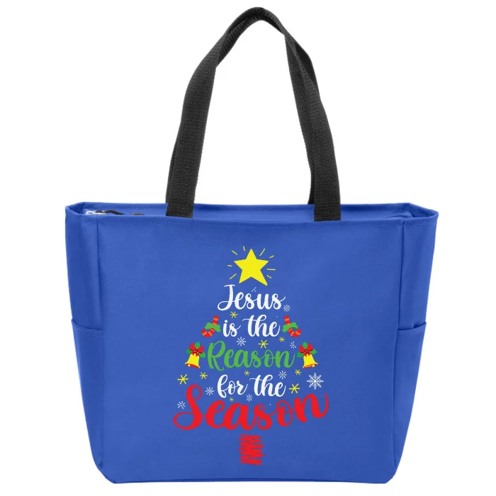 Jesus Is The Reason For The Season Christmas Family Matching Zip Tote Bag