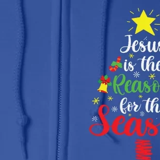 Jesus Is The Reason For The Season Christmas Family Matching Full Zip Hoodie