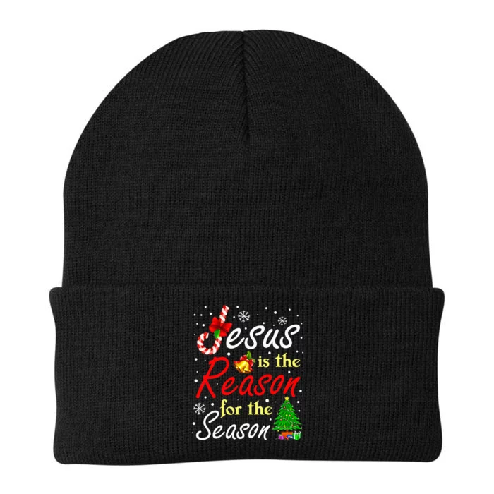 Jesus Is The Reason For The Season Funny Christmas Pajamas Knit Cap Winter Beanie