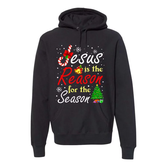 Jesus Is The Reason For The Season Funny Christmas Pajamas Premium Hoodie