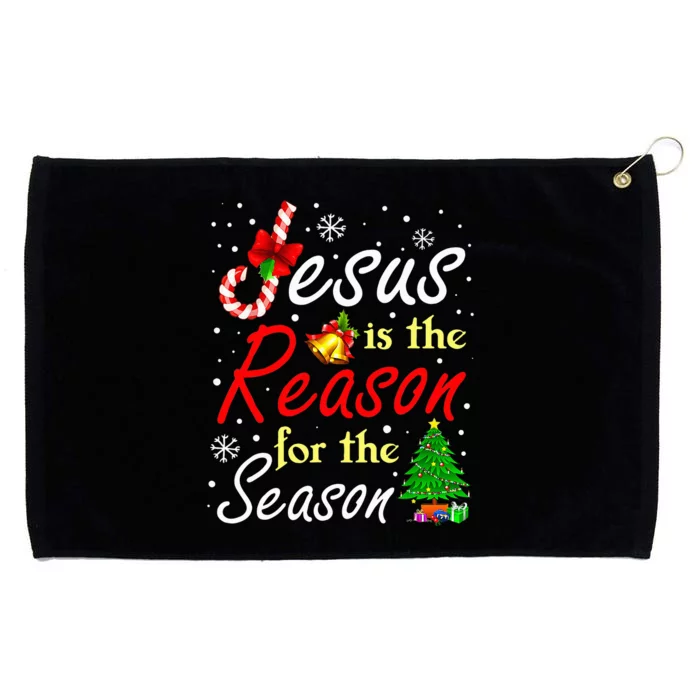 Jesus Is The Reason For The Season Funny Christmas Pajamas Grommeted Golf Towel