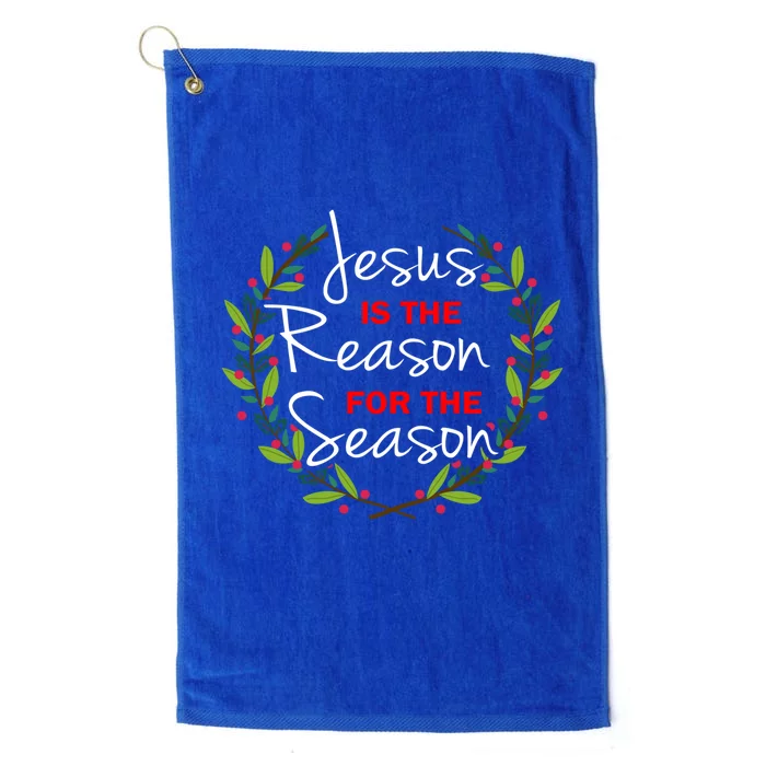 Jesus Is The Reason For The Season Gift Platinum Collection Golf Towel