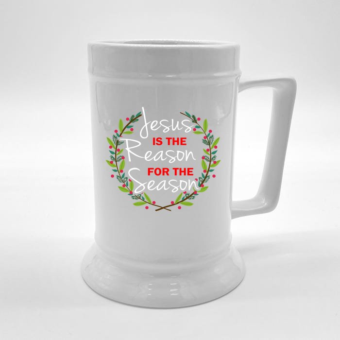 Jesus Is The Reason For The Season Gift Front & Back Beer Stein