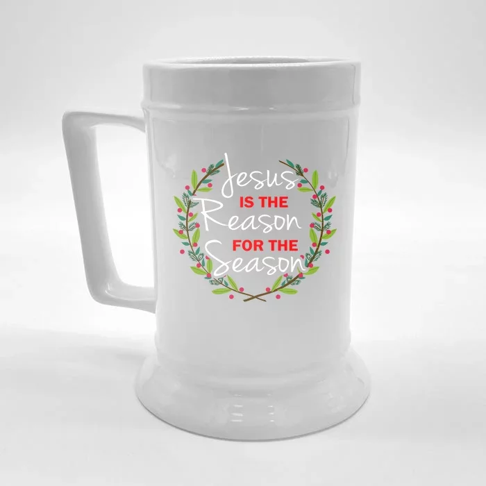 Jesus Is The Reason For The Season Gift Front & Back Beer Stein