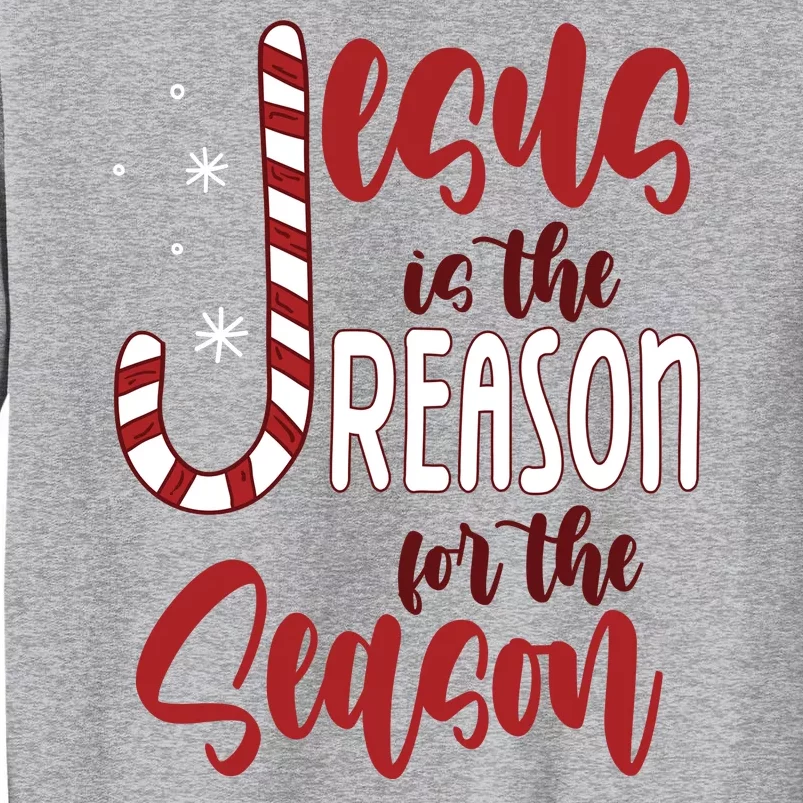 Jesus Is The Reason For The Season Candy Cane Christmas Sweatshirt