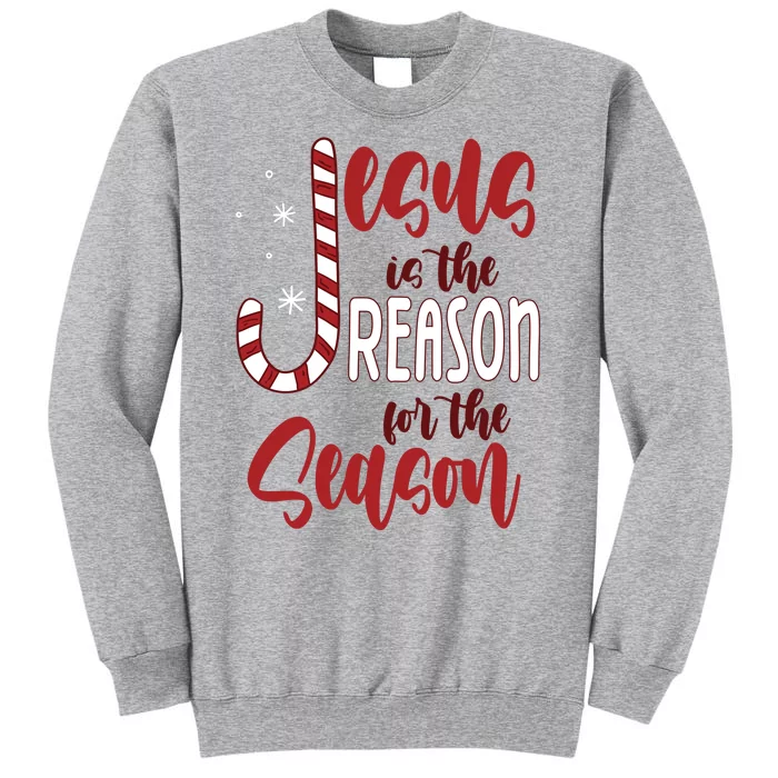 Jesus Is The Reason For The Season Candy Cane Christmas Sweatshirt