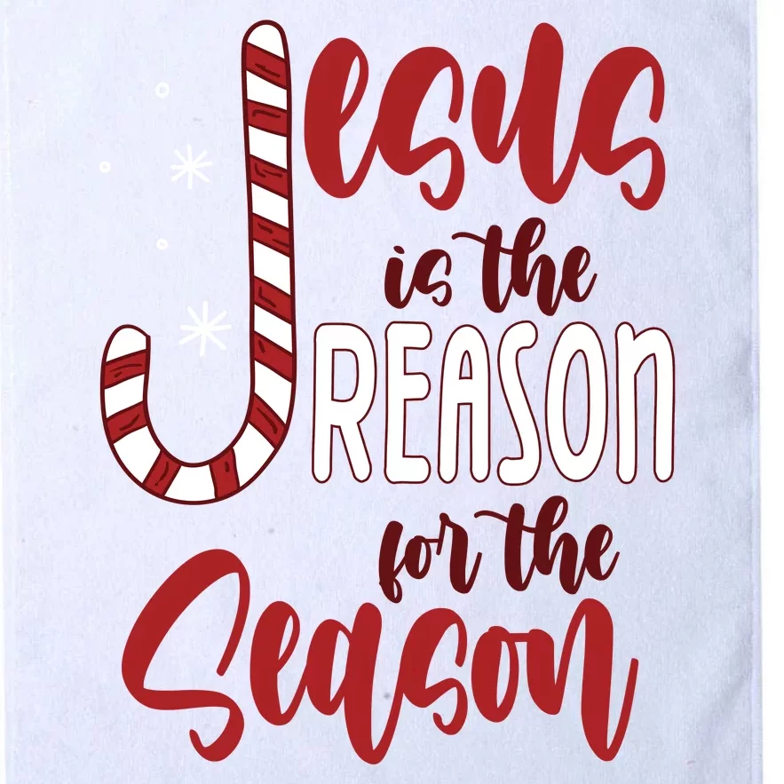 Jesus Is The Reason For The Season Candy Cane Christmas Platinum Collection Golf Towel