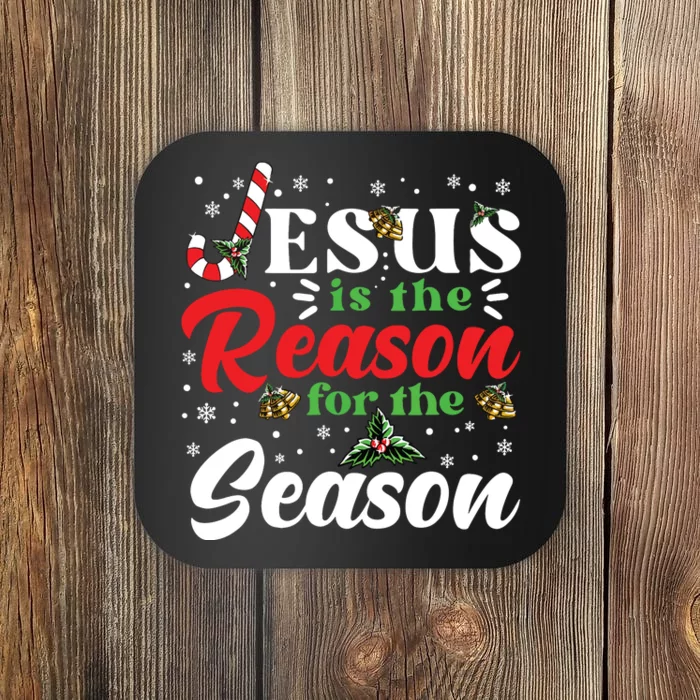 Jesus Is The Reason For The Season Christmas Xmas Christian Coaster