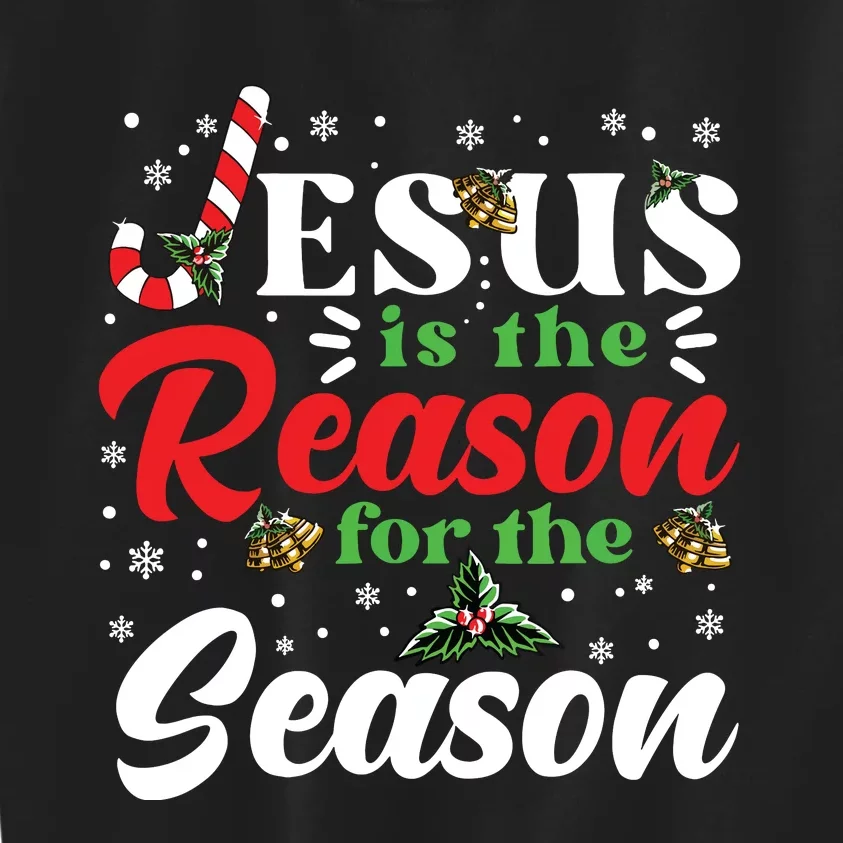 Jesus Is The Reason For The Season Christmas Xmas Christian Kids Sweatshirt