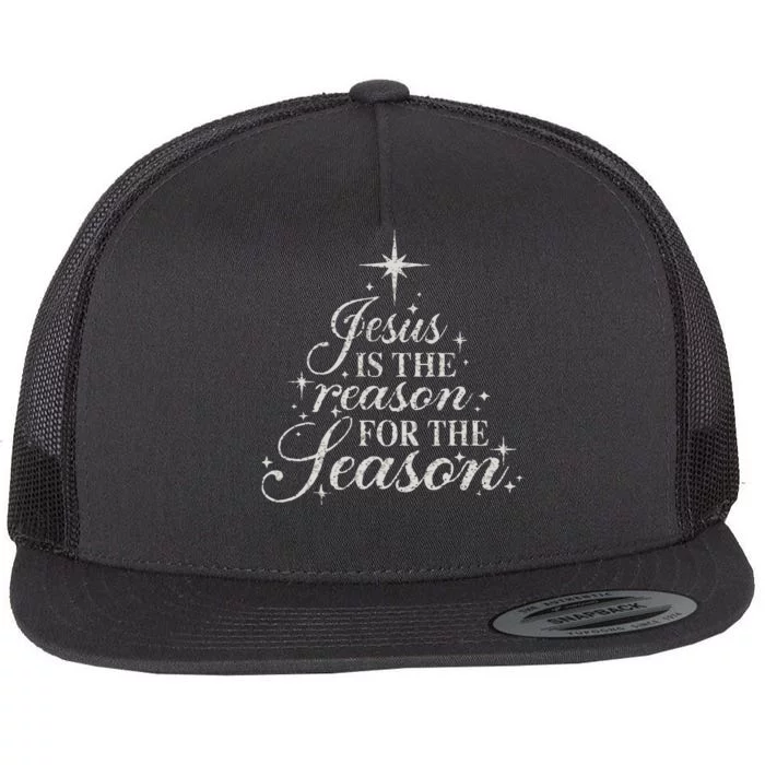 Jesus Is The Reason For The Season Christian Christmas Flat Bill Trucker Hat