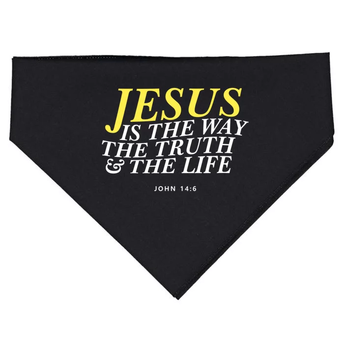 Jesus Is The Way The Truth Gift USA-Made Doggie Bandana