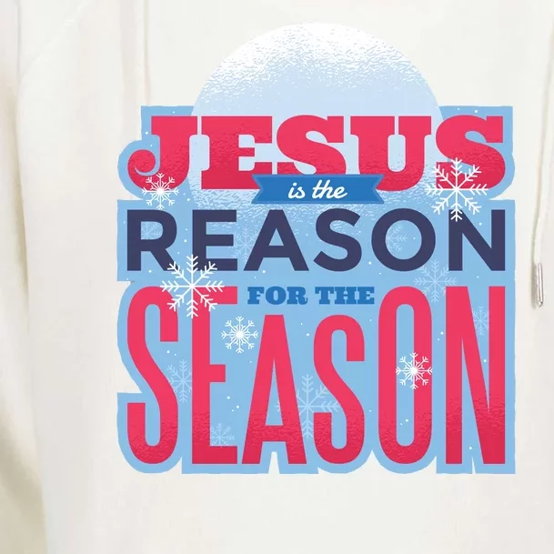 Jesus Is The Reason For The Season Christmas Womens Funnel Neck Pullover Hood