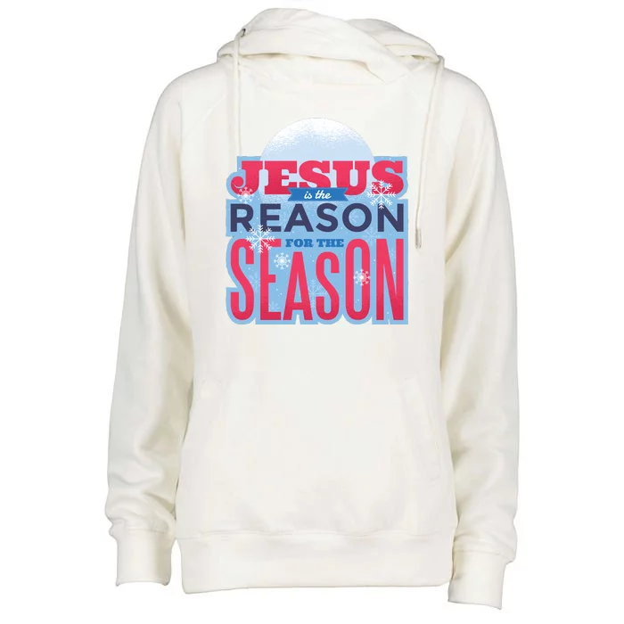 Jesus Is The Reason For The Season Christmas Womens Funnel Neck Pullover Hood