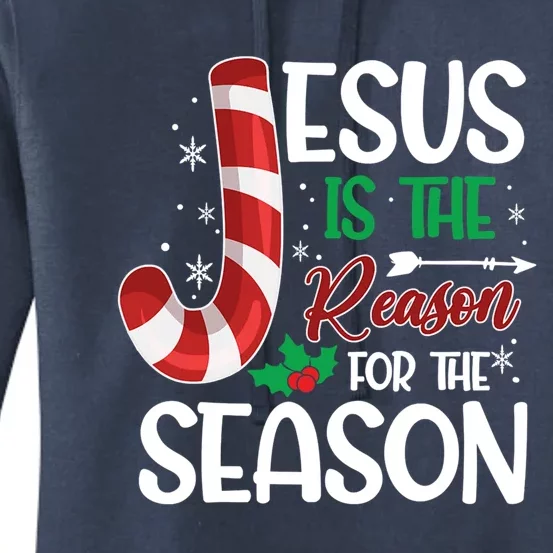 Jesus Is The Reason For The Season Xmas Christian Christmas Gift Women's Pullover Hoodie