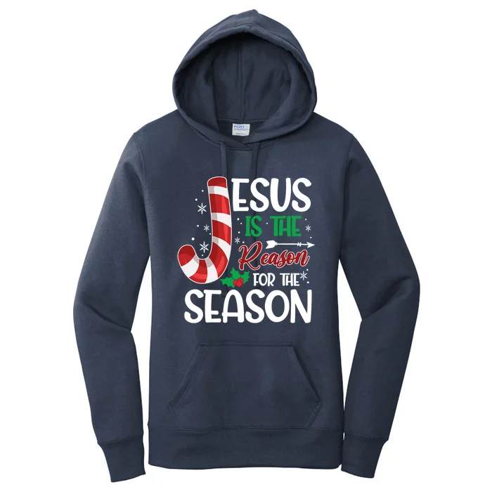 Jesus Is The Reason For The Season Xmas Christian Christmas Gift Women's Pullover Hoodie