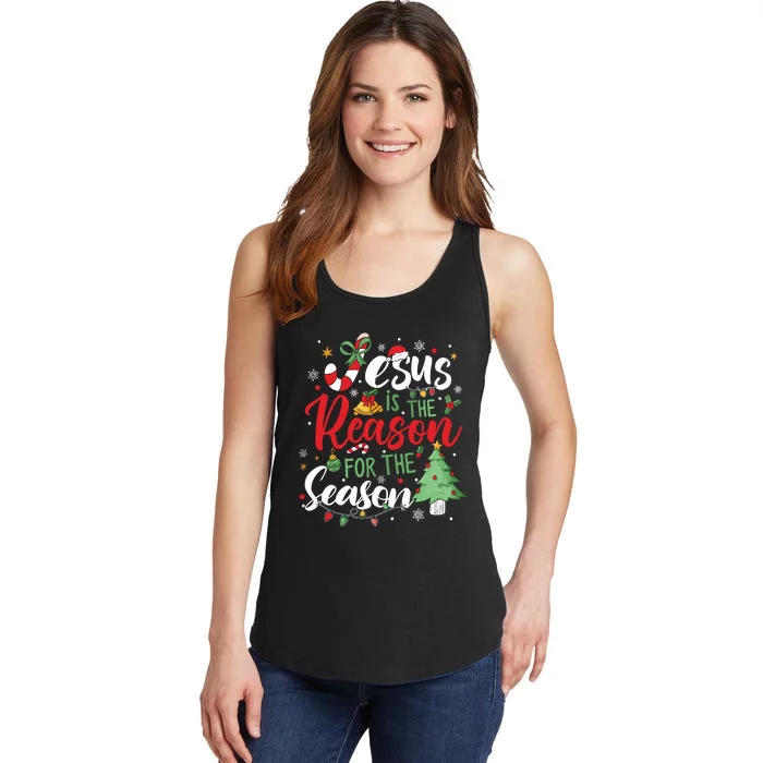 Jesus Is The Reason For The Season Christmas Ladies Essential Tank