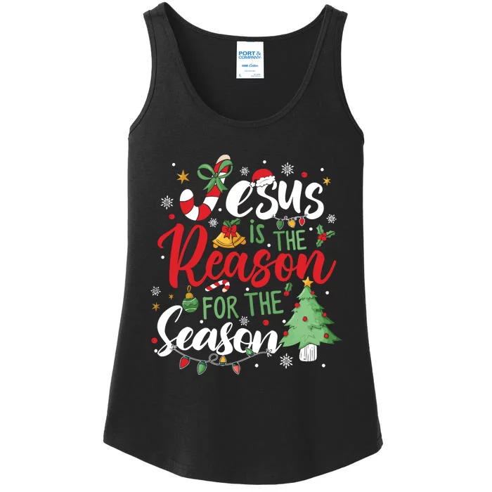 Jesus Is The Reason For The Season Christmas Ladies Essential Tank