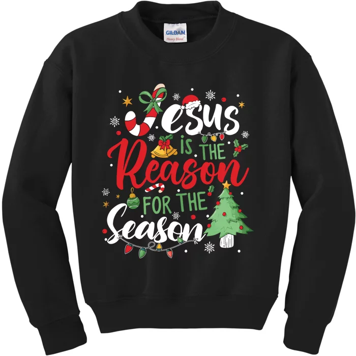 Jesus Is The Reason For The Season Christmas Kids Sweatshirt