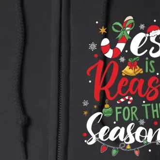 Jesus Is The Reason For The Season Christmas Full Zip Hoodie