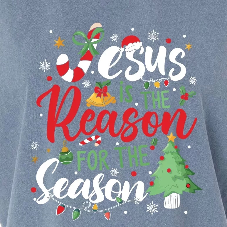 Jesus Is The Reason For The Season Christmas Garment-Dyed Women's Muscle Tee