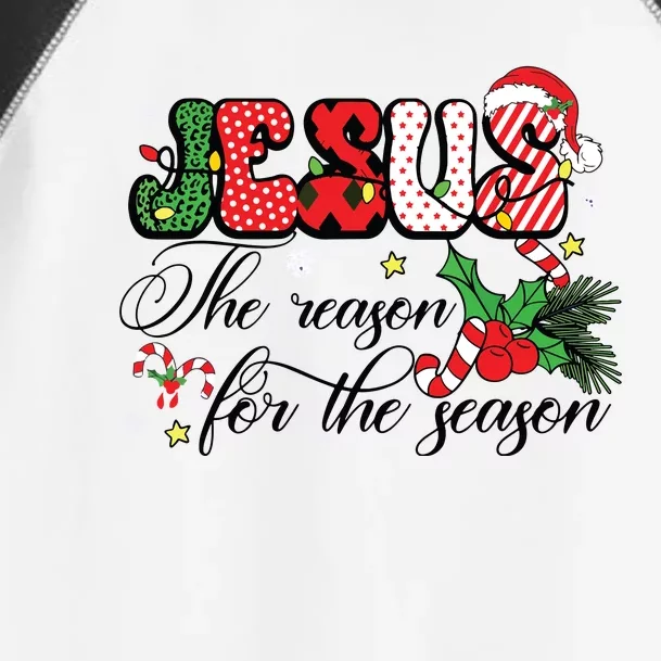 Jesus Is The Reason For The Season Christian Christmas Toddler Fine Jersey T-Shirt