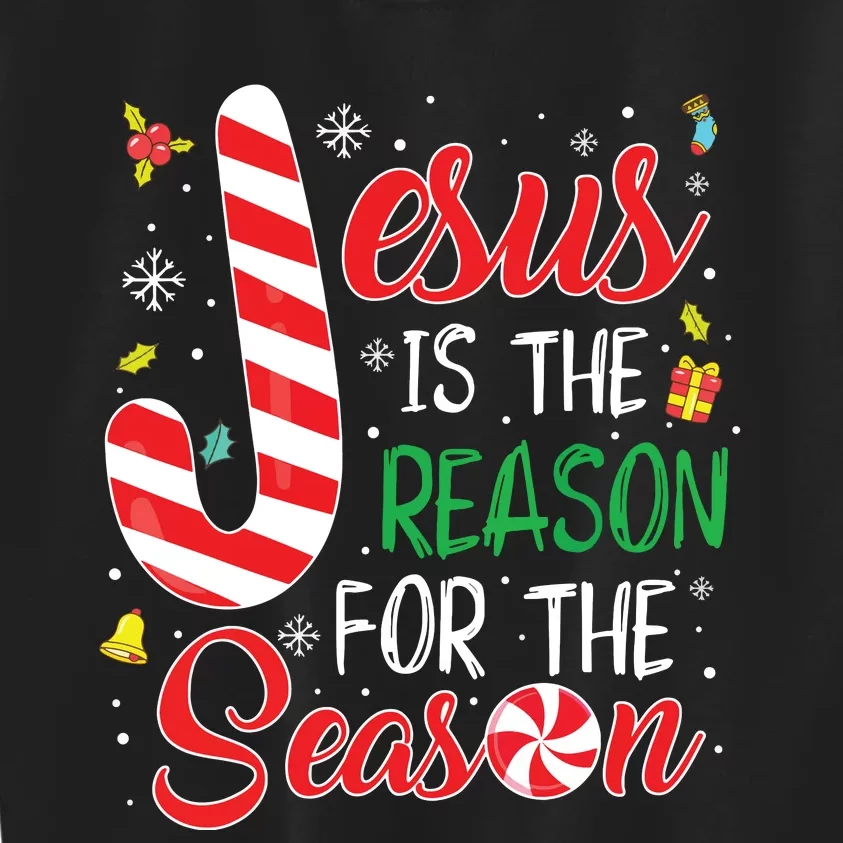 Jesus Is The Reason For The Season Christmas Pajama Gifts Kids Sweatshirt