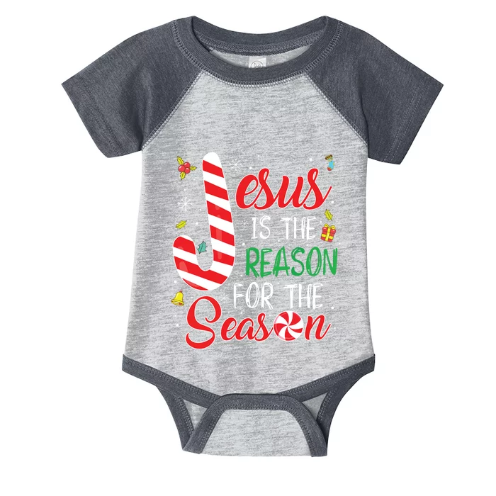 Jesus Is The Reason For The Season Christmas Pajama Gifts Infant Baby Jersey Bodysuit