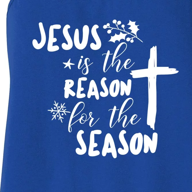 Jesus Is The Reason For The Season Christian Christmas Gift Women's Racerback Tank