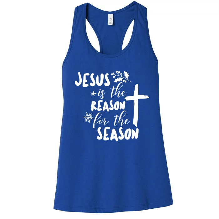 Jesus Is The Reason For The Season Christian Christmas Gift Women's Racerback Tank