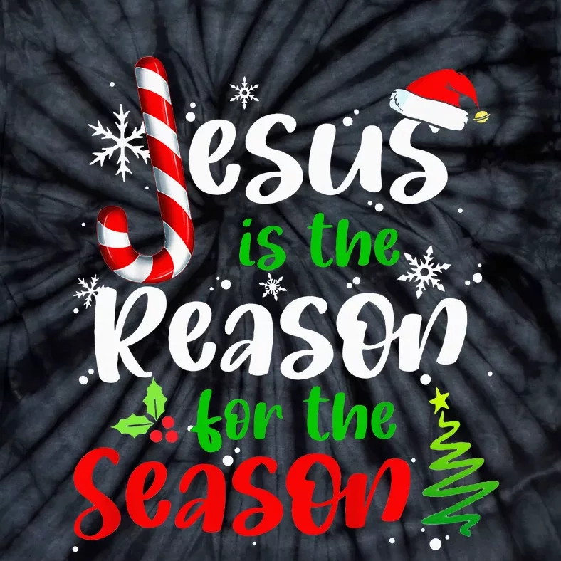 Jesus is The Reason for The Season Faith Xmas Tie-Dye T-Shirt