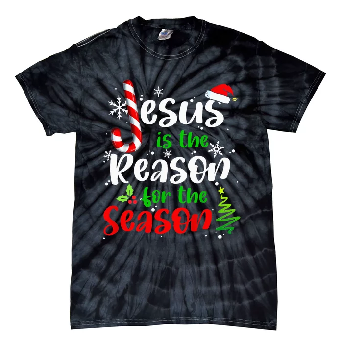 Jesus is The Reason for The Season Faith Xmas Tie-Dye T-Shirt