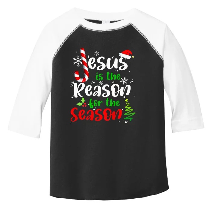 Jesus is The Reason for The Season Faith Xmas Toddler Fine Jersey T-Shirt