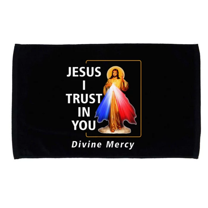 Jesus I Trust In You Divine Mercy Catholic Christian Microfiber Hand Towel