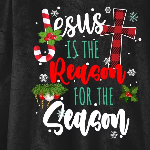 Jesus Is The Reason For The Season Holiday Christmas Hooded Wearable Blanket