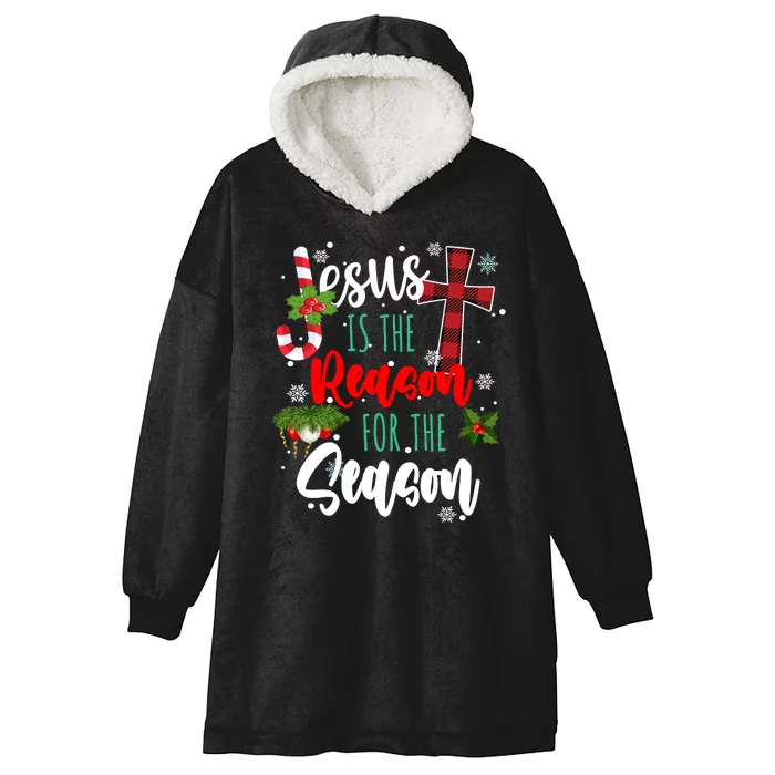 Jesus Is The Reason For The Season Holiday Christmas Hooded Wearable Blanket