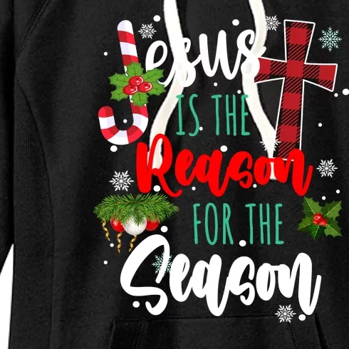 Jesus Is The Reason For The Season Holiday Christmas Women's Fleece Hoodie