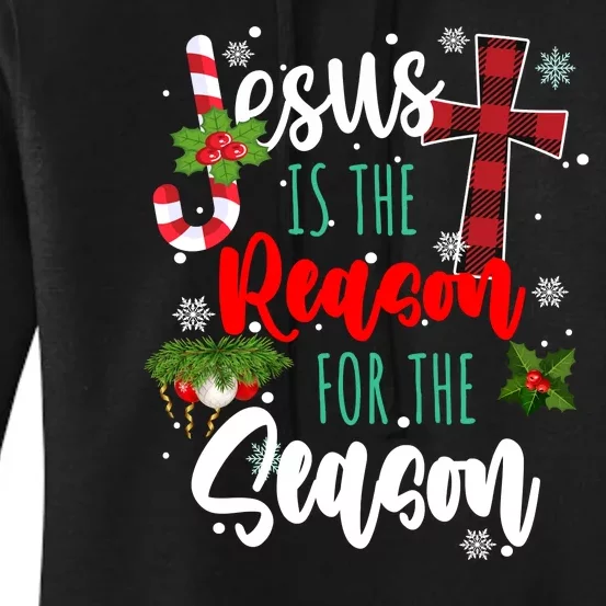 Jesus Is The Reason For The Season Holiday Christmas Women's Pullover Hoodie