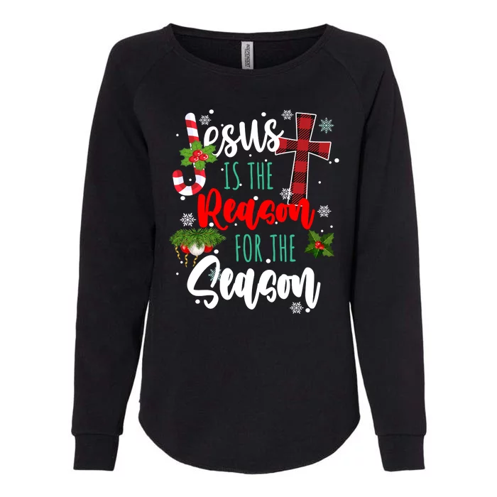 Jesus Is The Reason For The Season Holiday Christmas Womens California Wash Sweatshirt