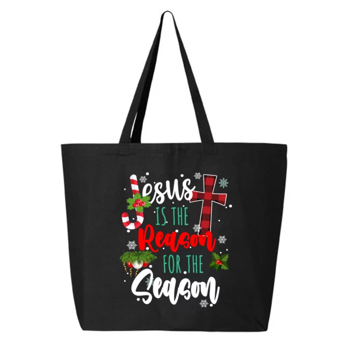 Jesus Is The Reason For The Season Holiday Christmas 25L Jumbo Tote