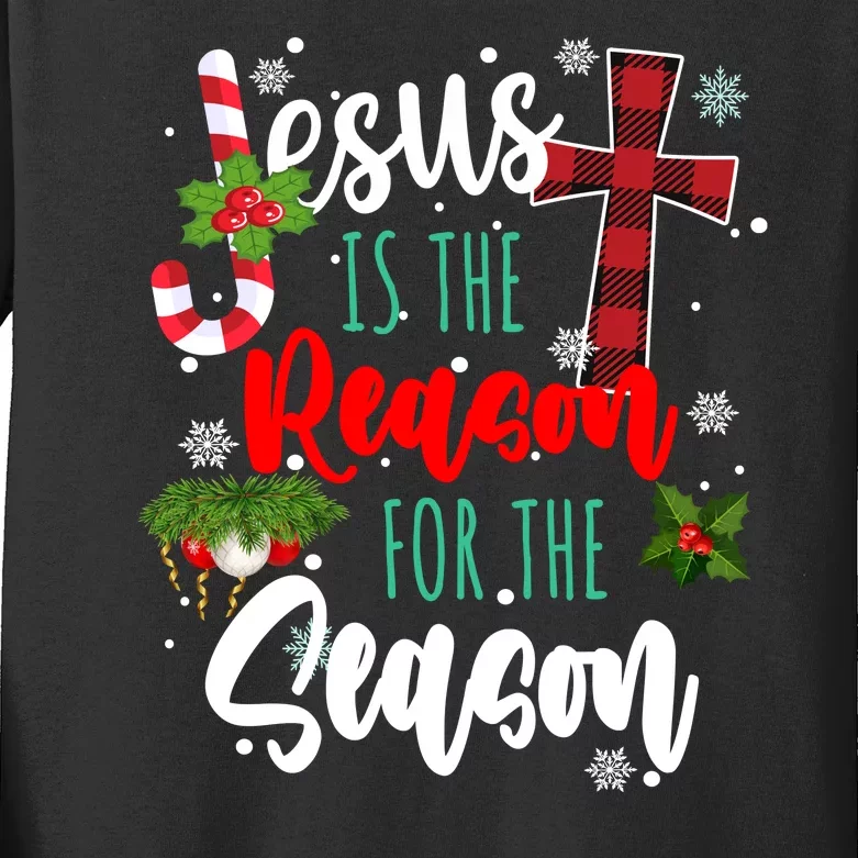 Jesus Is The Reason For The Season Holiday Christmas Kids Long Sleeve Shirt