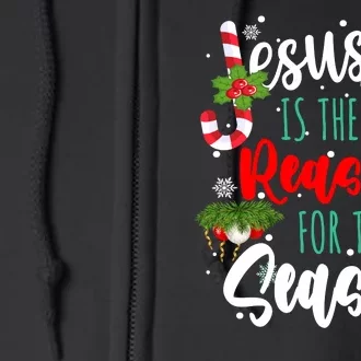 Jesus Is The Reason For The Season Holiday Christmas Full Zip Hoodie