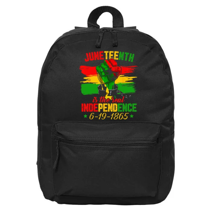 Juneteenth Is The Real Independence Day 1865 Freedom Pride 16 in Basic Backpack