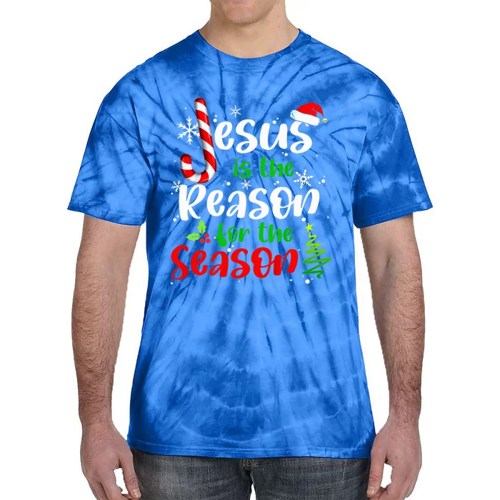 Jesus is The Reason for The Season Christian Faith Christmas Tie-Dye T-Shirt