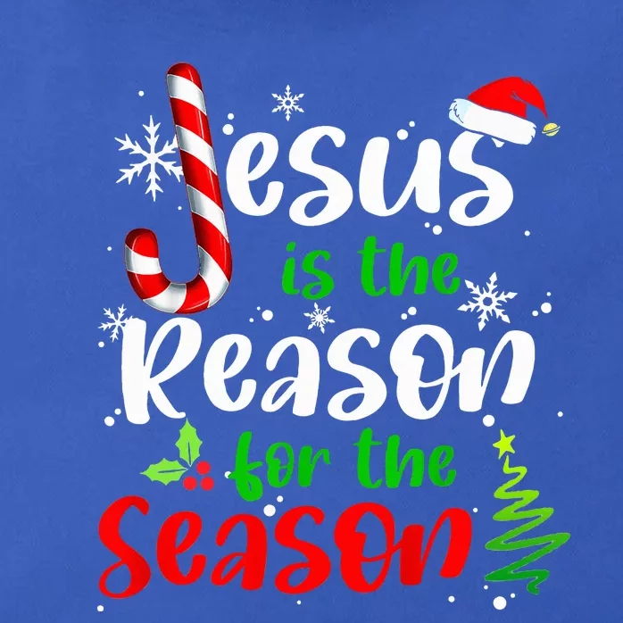 Jesus is The Reason for The Season Christian Faith Christmas Zip Tote Bag