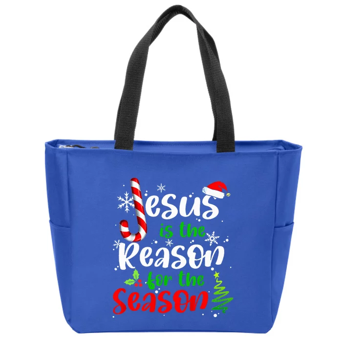 Jesus is The Reason for The Season Christian Faith Christmas Zip Tote Bag