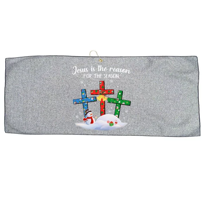 Jesus Is The Reason For The Season Christian Christmas Xmas Large Microfiber Waffle Golf Towel